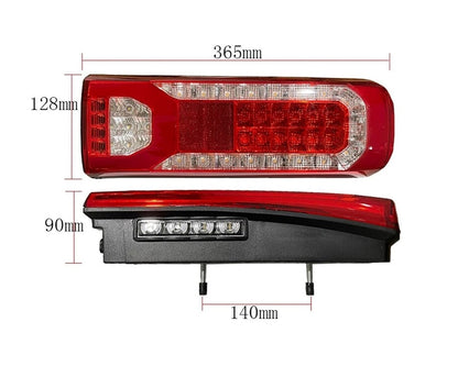 Rechte LED-Heckleuchte – geeignet für Mercedes MP4, 24V, 370×130×95 mm, dynamischer Blinker