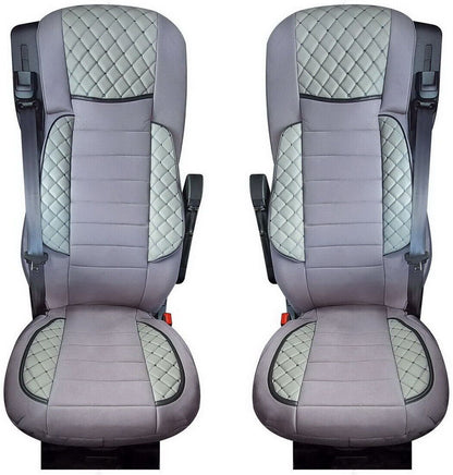 Καλύμματα καθισμάτων DELUX – κατάλληλο για Iveco S-Way, Γκρι, Αριστερό και Δεξί κάθισμα