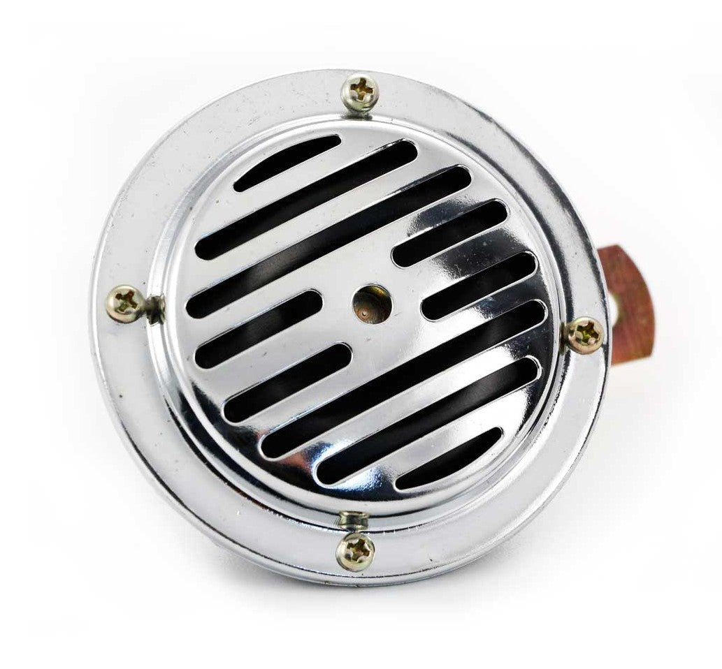 Avertisseur sonore rond classique en métal – 12V, 90 mm, 105 dB