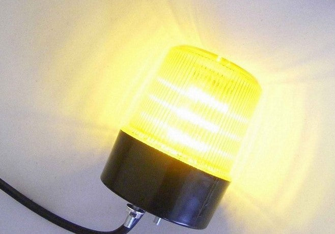 Gyrophare LED de signalisation pour véhicules convoi exceptionnel, base non magnétique, fixation par double boulon