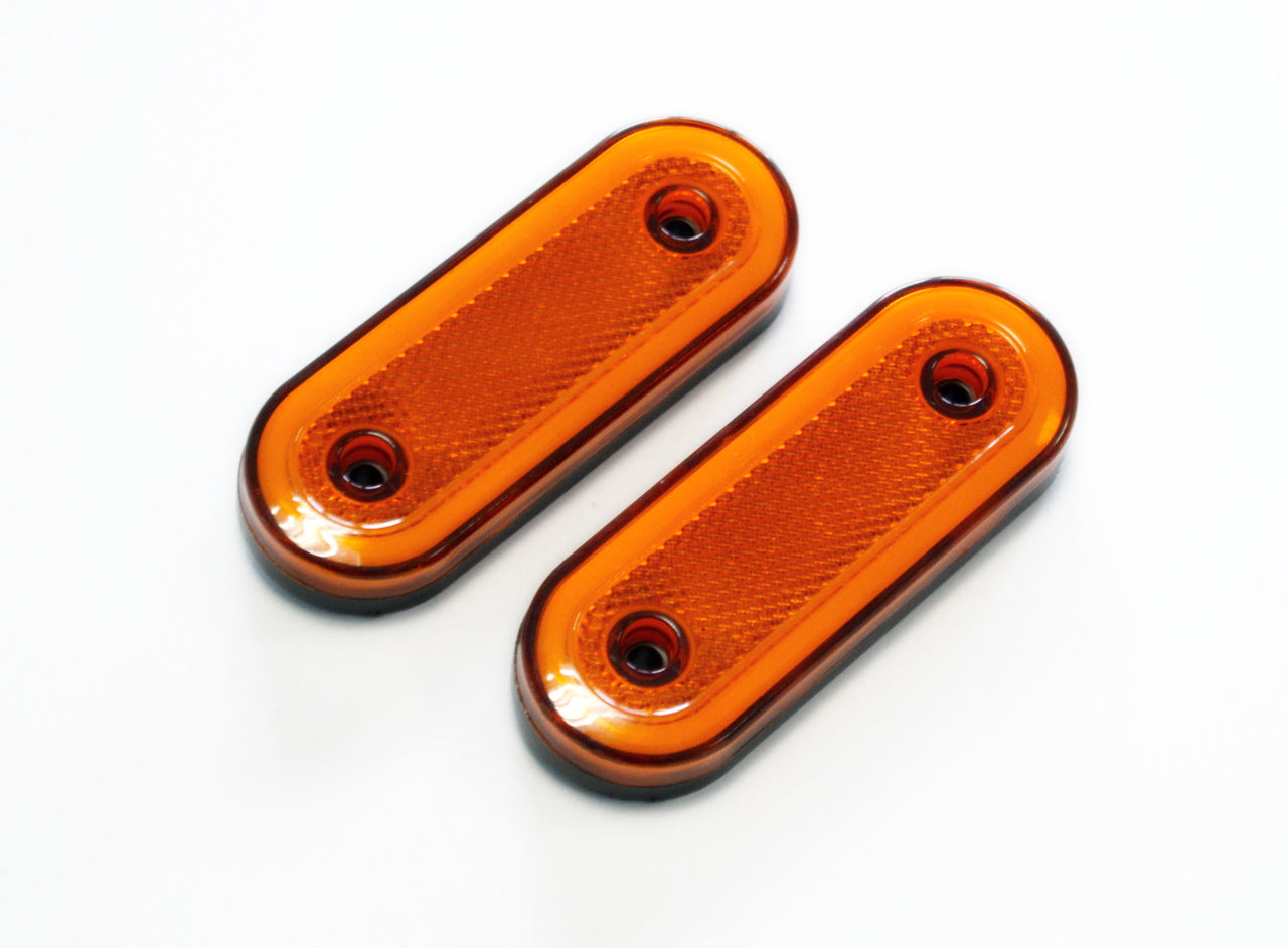 Feu de gabarit latéral ovale à LED néon, ambre, 20 LED, 12/24 V, 118×44×16 mm, entraxe de fixation 75 mm