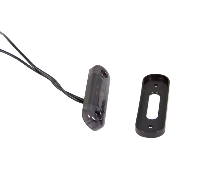 LED-Seitenmarkierungsleuchte, 3 Dioden, gelb, getöntes schwarzes Glas, 12/24 V