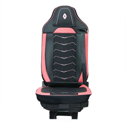 Housses de siège – adapté pour Renault Gama T 2014+, noir avec rouge, cuir et Alcantara