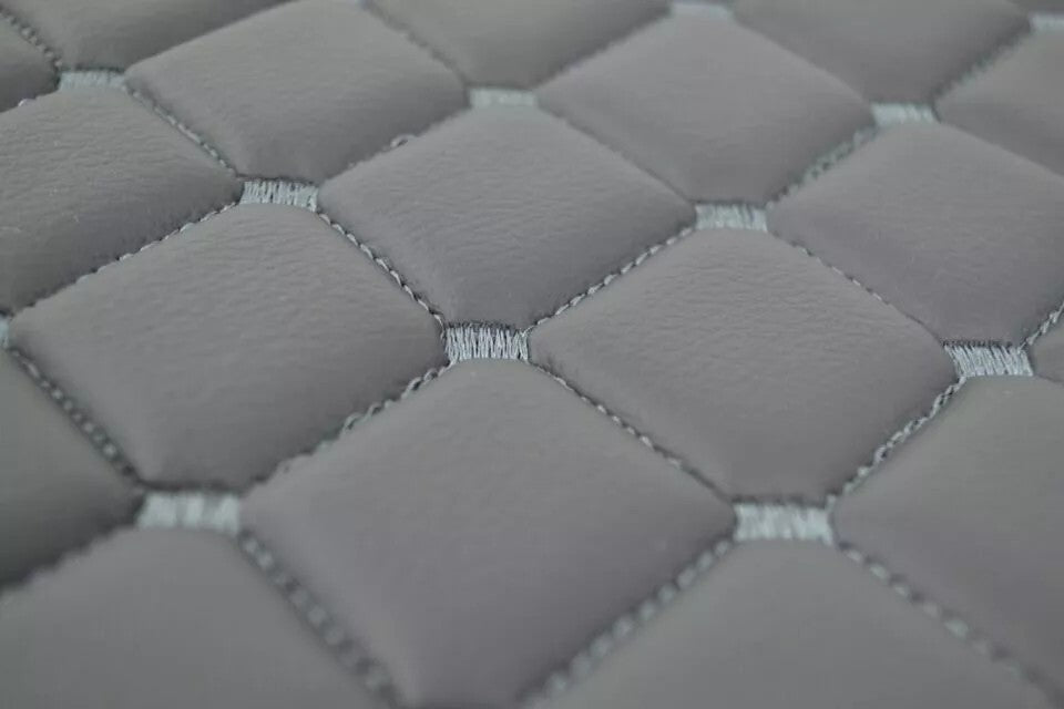 Jeu de tapis de sol en cuir synthétique (éco-cuir) – adapté pour MAN TGX Automat Two Drawers 2018-, gris foncé