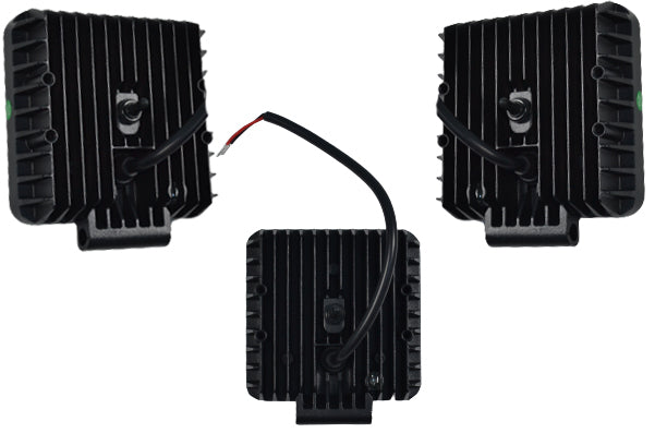 Quadratische LED-Arbeitsleuchte, 30 W, 30 LEDs, 11 cm, 12/24 V, mit Ein/Aus-Schalter