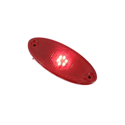 Feu de position à LED rouge ovale – 24 V, 6 LED, 101 x 40 x 12 mm