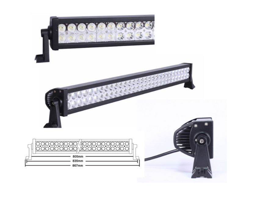 Barre lumineuse LED 180 W, 60 LED Epistar, 780 × 50 × 65 mm, 12/24 V