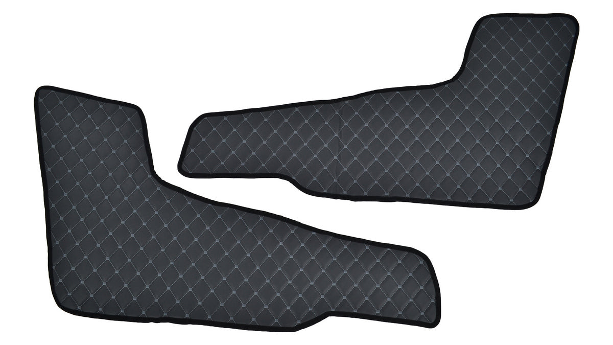 Tapis de porte – jeu de 2 pièces, cuir synthétique (éco-cuir) gris, adapté pour Volvo FH4 2013+