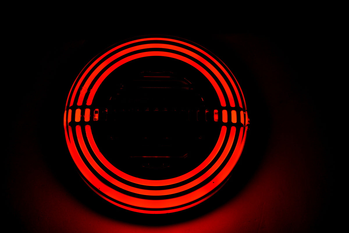 Feu arrière stop néon LED, 3 fonctions position, stop et clignotant dynamique, 12/24 V, 142 x 38 mm