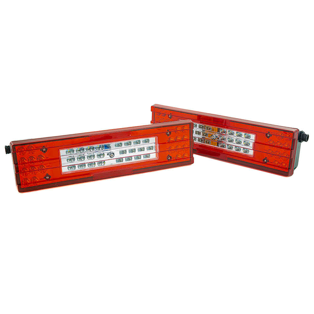 Left LED Tail Light – suitable for Mercedes Type, Crystal Lens, E-Mark, 52 x 14 x 10 cm