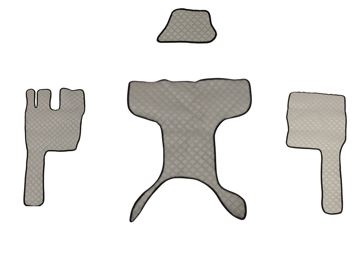 Tapis de sol en cuir synthétique (éco-cuir) gris clair – conduite à gauche, adapté pour Volvo FM4 2013+