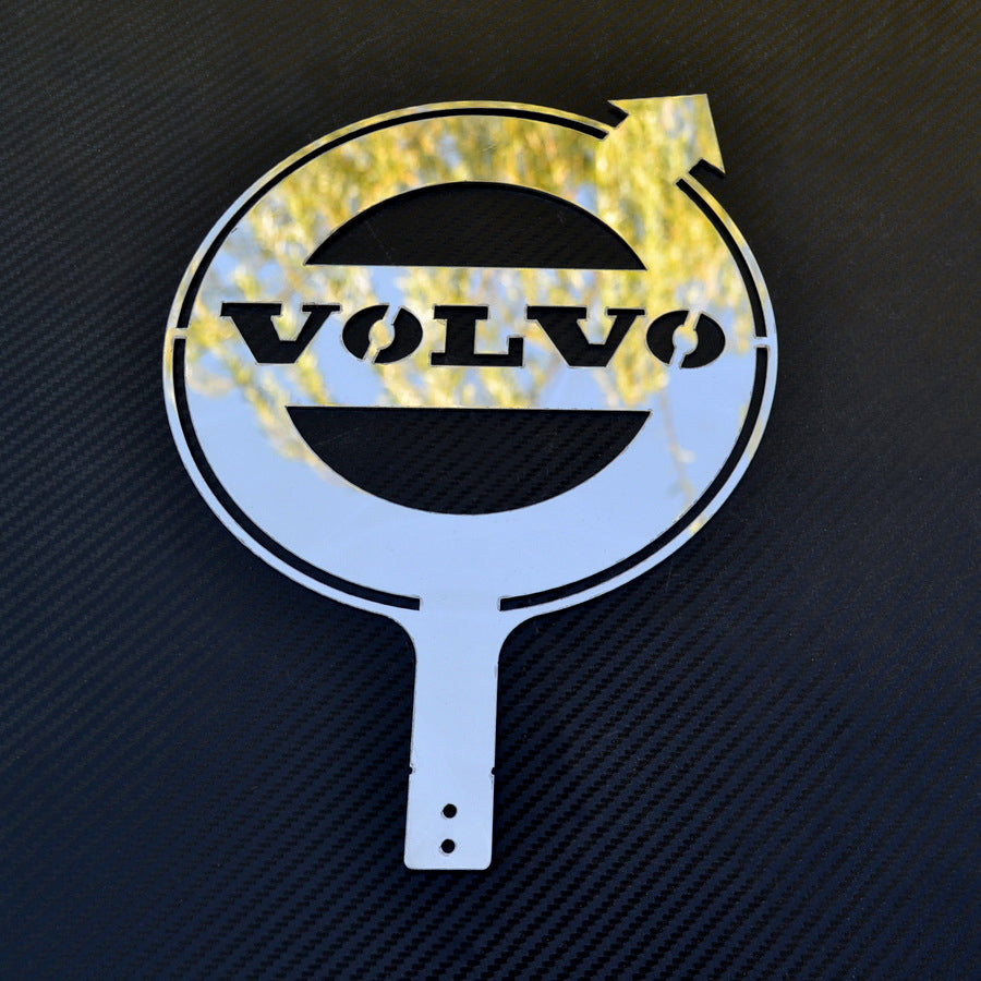 Stainless Steel Decorative Plate Suitable for Volvo – 265 x 195 mm, Front Grille/Dashboard/Table Mount