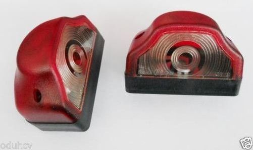 Червен светлинен модул за регистрационен номер, за голяма крушка, 12/24V, комплект 2 бр.