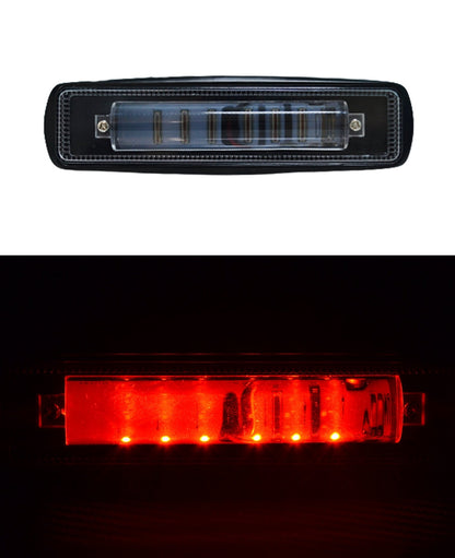 Barre lumineuse de travail LED, lumière rouge, 30 W, 6 LED, 155 x 45 x 60 mm, 12 V/24 V