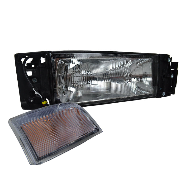 Αριστερός φανός κατάλληλος για φορτηγά Iveco – Λάμπες H3/H4, 1991–2002, με έγκριση E-mark