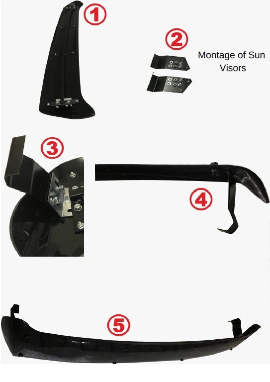 Sunshade – suitable for Fiat Ducato 2007–2014, with Mounting Kit