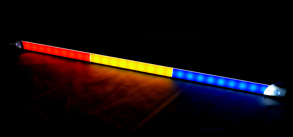 Δοκός προειδοποιητικού φωτισμού LED, 50 cm, Μπλε/Κίτρινο/Κόκκινο, 12/24 V