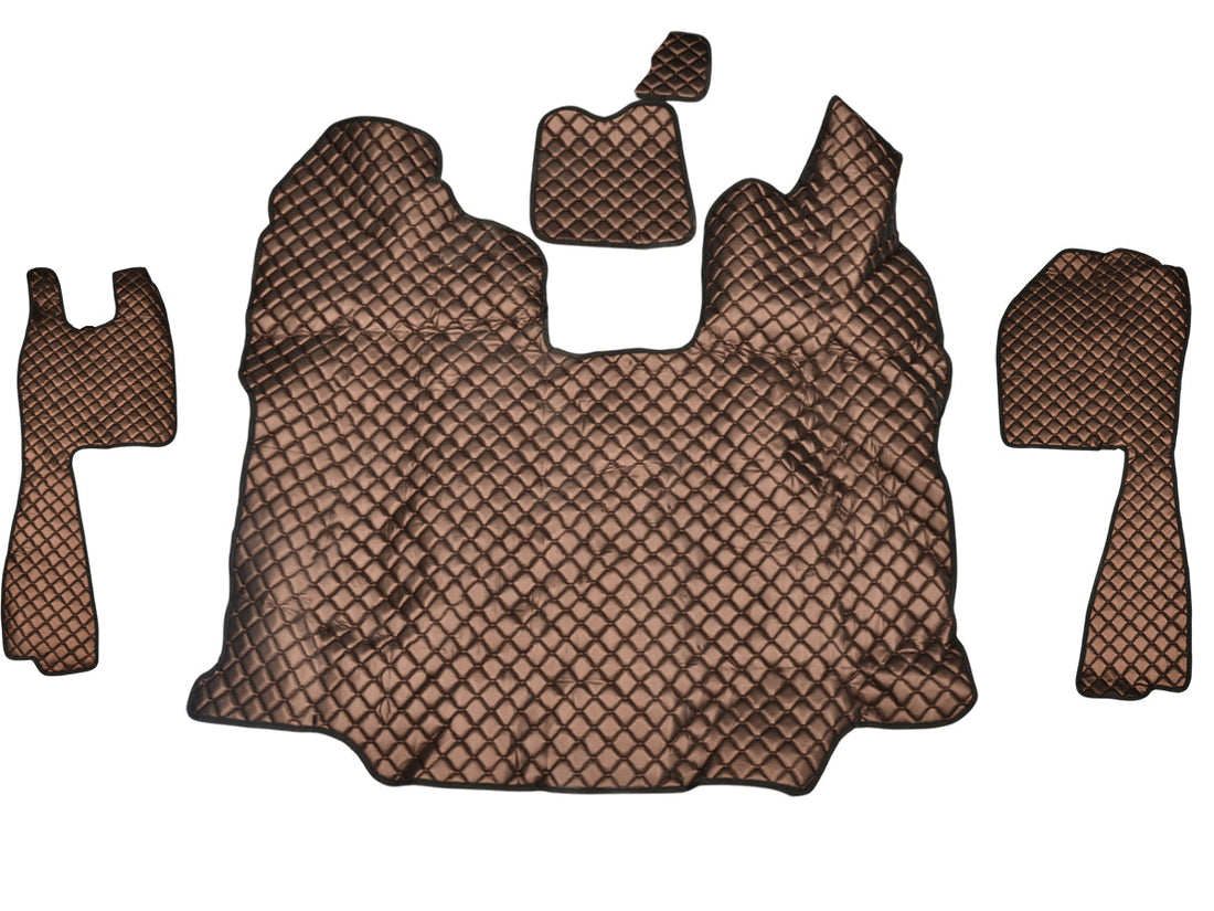 Σετ πατακιών δαπέδου από δέρμα – κατάλληλο για Scania R με κανονικά καθίσματα, αυτόματο κιβώτιο, 2010–2019, Copper