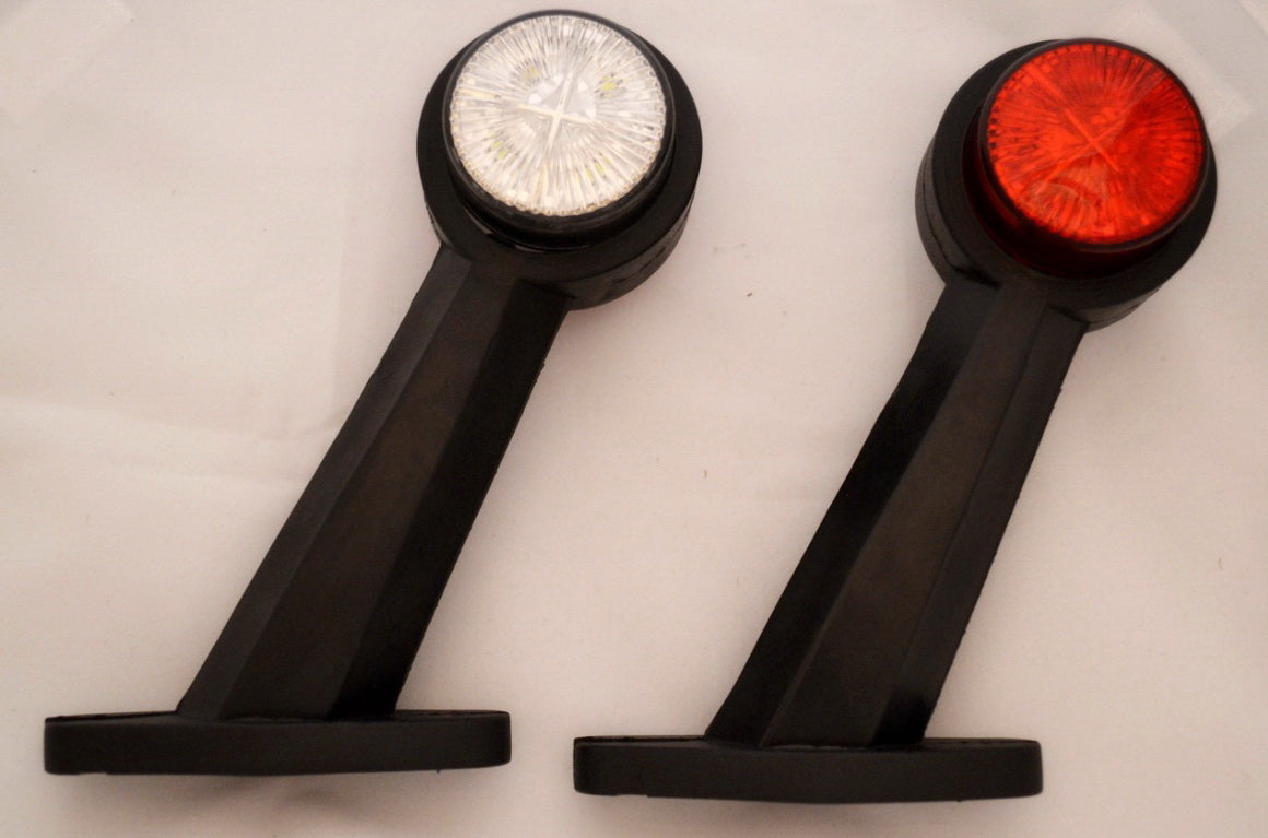 Abgewinkelte LED-Positionsleuchte – 4 Dioden, rot und weiß