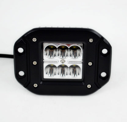 Projecteur de travail LED encastré tout-terrain, 18 W, 12/24 V, montage encastré