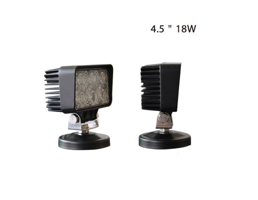 Projecteur de travail LED en aluminium, 18 W, 6 diodes haute intensité