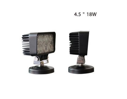 Projecteur de travail LED en aluminium, 18 W, 6 diodes haute intensité