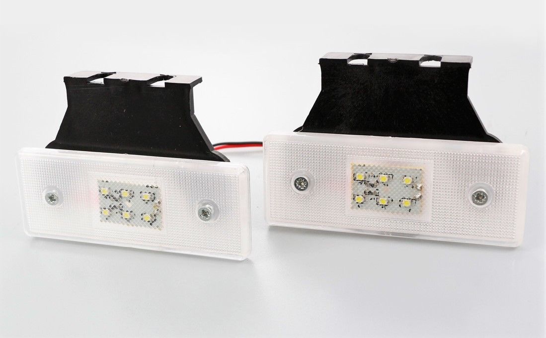Weißes LED-Positionslicht mit Halter – 12 V, 6 LEDs, 102 x 43 x 8 mm