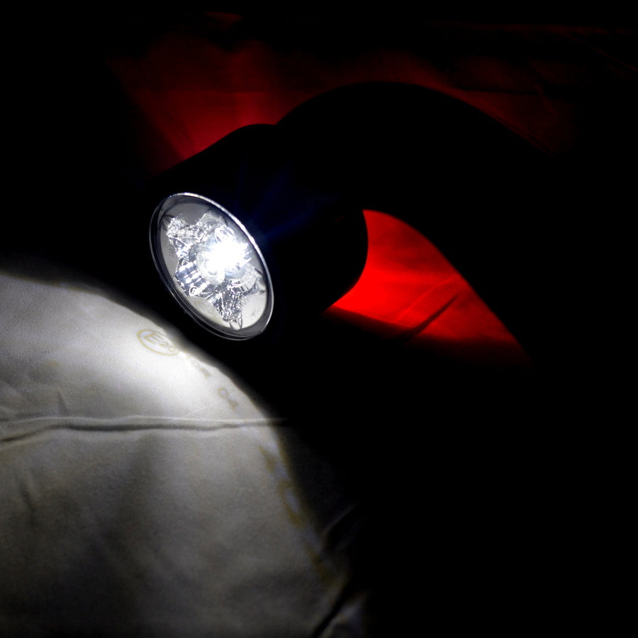 Feu de gabarit LED gauche, blanc/rouge, 12/24 V, 180×157×50 mm