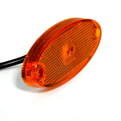 Feu de gabarit LED ovale jaune 12/24 V 2 SMD 101 x 40 x 12 mm