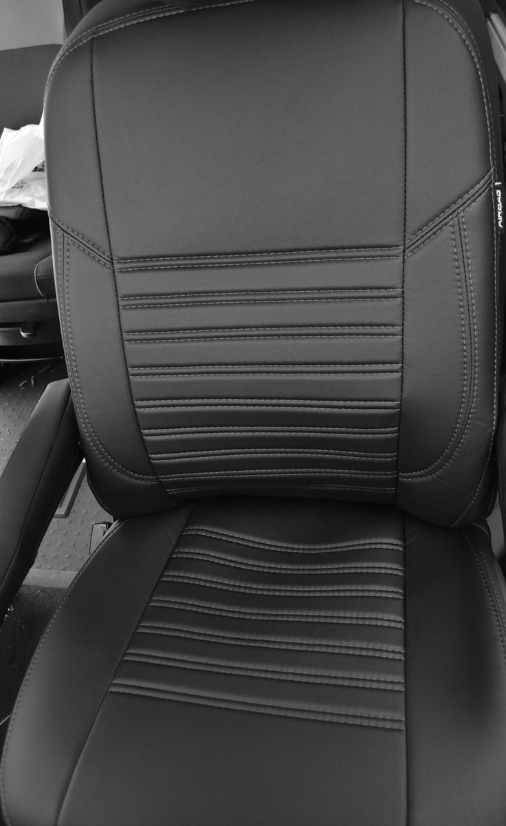 Leather Seat Covers – Black, 2+1 Seats, suitable for Renault Master and suitable for Opel Movano 2011–2020