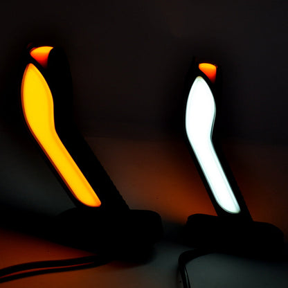 Dreifach-LED-Kobra-Hornleuchte, Neon-Effekt, dynamischer Blinker, 24V, Rot/Weiß/Gelb