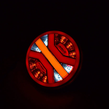 Заден комбиниран LED/неонов стоп с 24V, стоп, динамичен мигач, заден ход, 141 x 48 mm