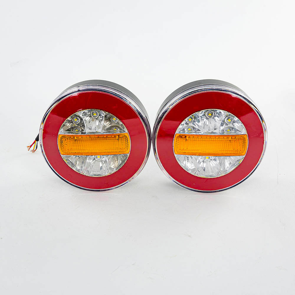 Кръгъл LED неон стоп тип Hamburger, 12V, 140 x 45 mm, 4 функции