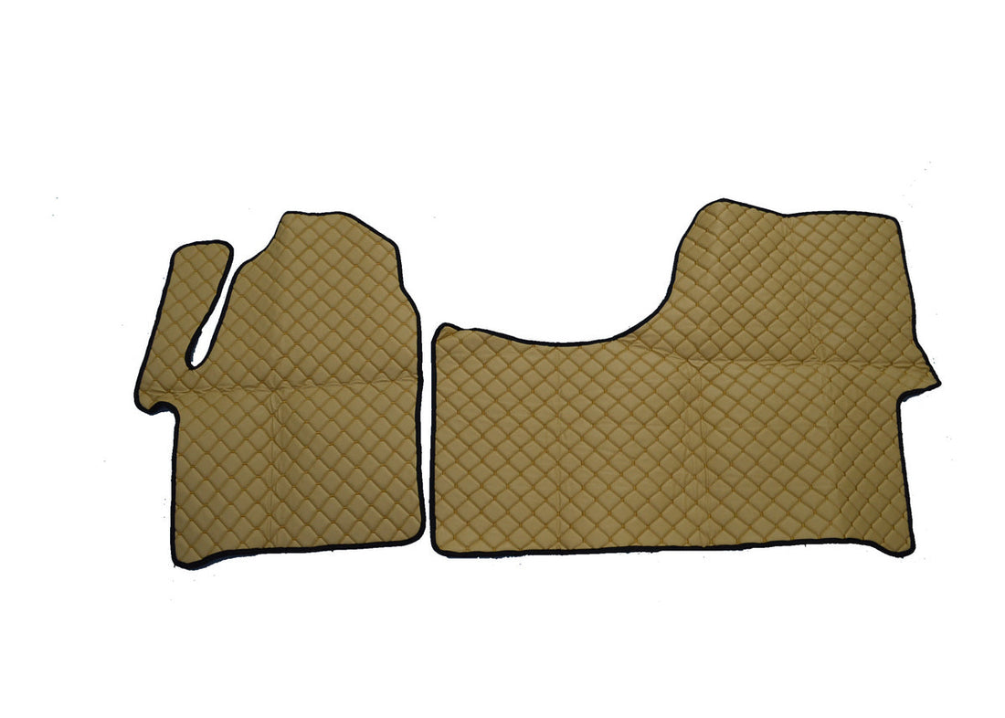Beige Eco Leather Floor Mats – suitable for Mercedes Sprinter II 2006–2017