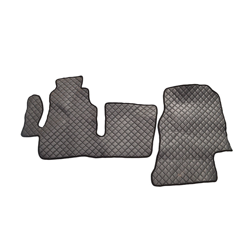 Leather Floor Mats – suitable for Mercedes Sprinter I 2000–2006, Grey