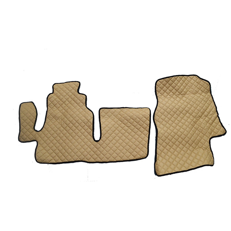 Beige Leather Floor Mats – suitable for Mercedes Sprinter I (2000–2006)