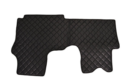 Tapis de sol de voiture en cuir – adapté pour Opel Vivaro II 2015+, 1+2 places, noir