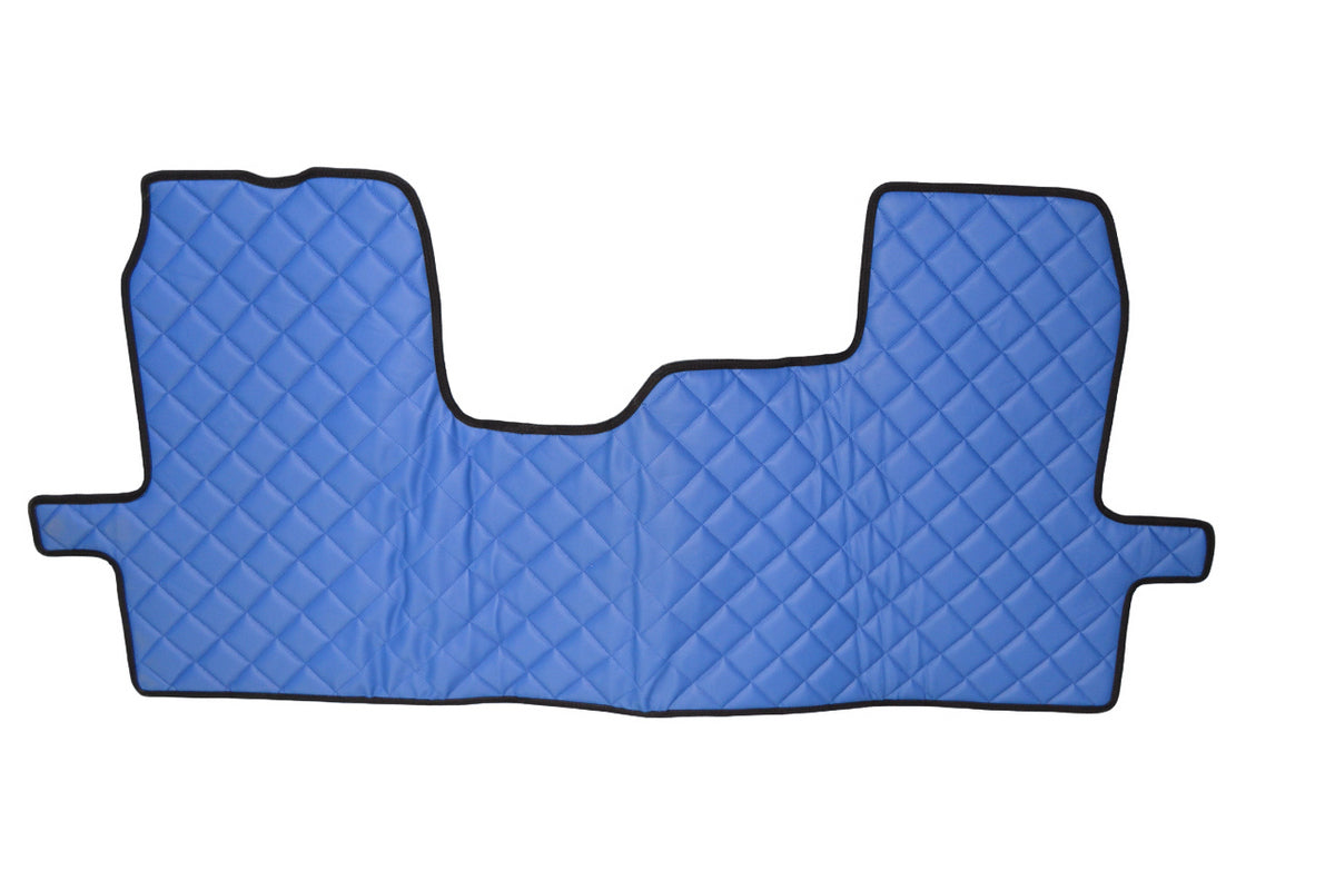 Tapis de sol en cuir synthétique (éco-cuir) bleu – adapté pour Ford Transit VII 2006–2013