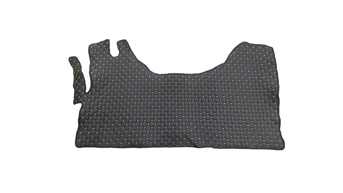 Black Eco Leather Floor Mats – Yellow Stitching, suitable for Iveco Daily VI 2014+