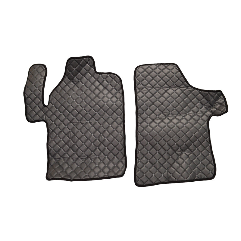 Tapis de sol en cuir – adaptés pour Mercedes Vito II et Viano II 2004–2014, gris