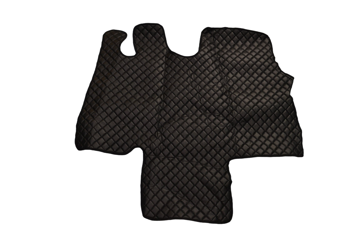 Black Leather Floor Mats – suitable for Fiat Ducato II, suitable for Citroen Jumper I, suitable for Peugeot Boxer I, 2002–2006