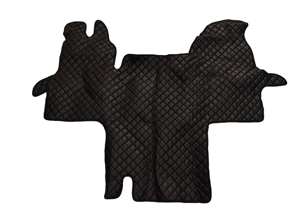 Black Eco Leather Floor Mats – suitable for Renault Master II 2003–2009, 1+1 Front Seats