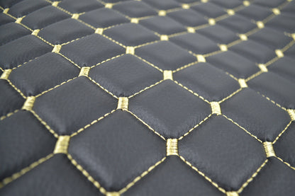 Tapis de tableau de bord – cuir synthétique (éco-cuir), noir avec surpiqûres jaunes, adapté pour Volvo FH4 sans capteur, 2013+