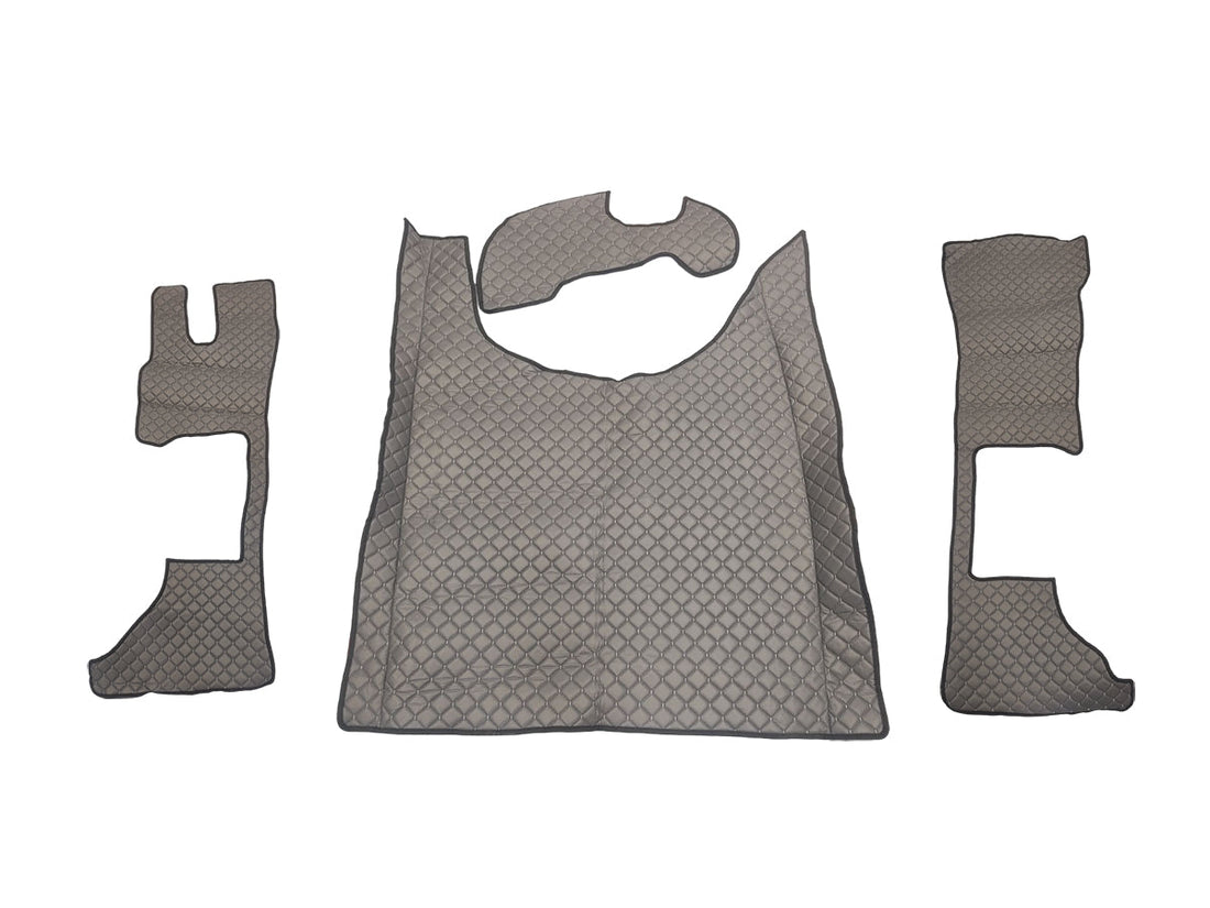 Dark Grey Eco Leather Floor Mats – suitable for DAF XG Long Cab 2022+, Driver &amp; Passenger