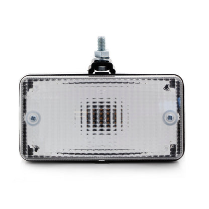 Feu de recul ovale, cabochon blanc, fixation 1 boulon, compatible ampoule P21W