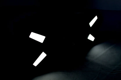 Feu combiné halogène ovale avec DRL néon, 16 LED, 12/24 V, 250×140×70 mm