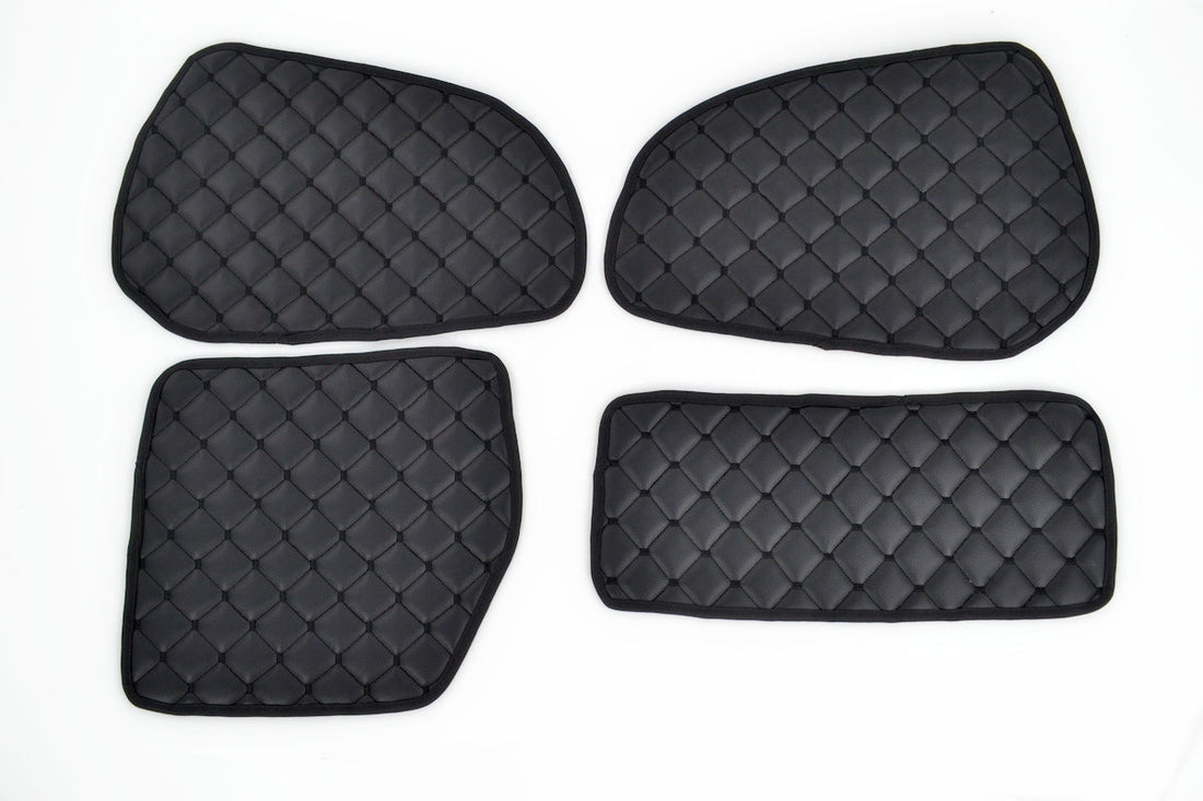 Tapis de garniture de porte – cuir synthétique (éco-cuir), adapté pour Scania R 1998–2010, noir