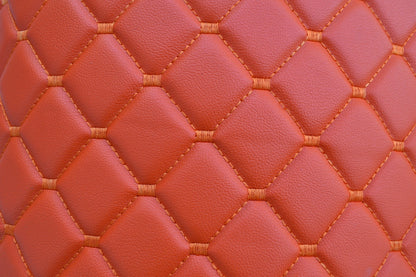 Tapis de sol en cuir synthétique (éco-cuir) orange pour conduite à droite – adapté pour DAF 106 2015+, antidérapants