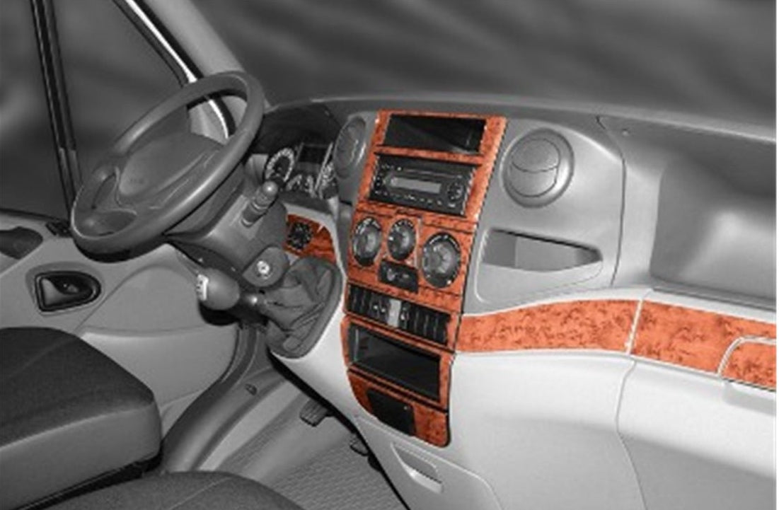 Mahogany Silicone Dashboard Sticker Kit – suitable for Iveco Daily 2007–2015, 29 Pieces
