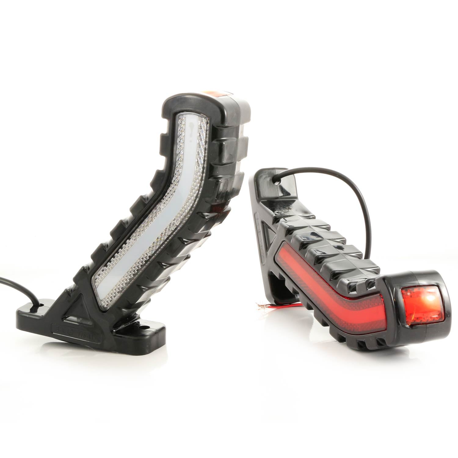 Triple LED Neon Horn Light, Red/White/Yellow, 12/24V – Universal Truck and Bus Marker Lamp